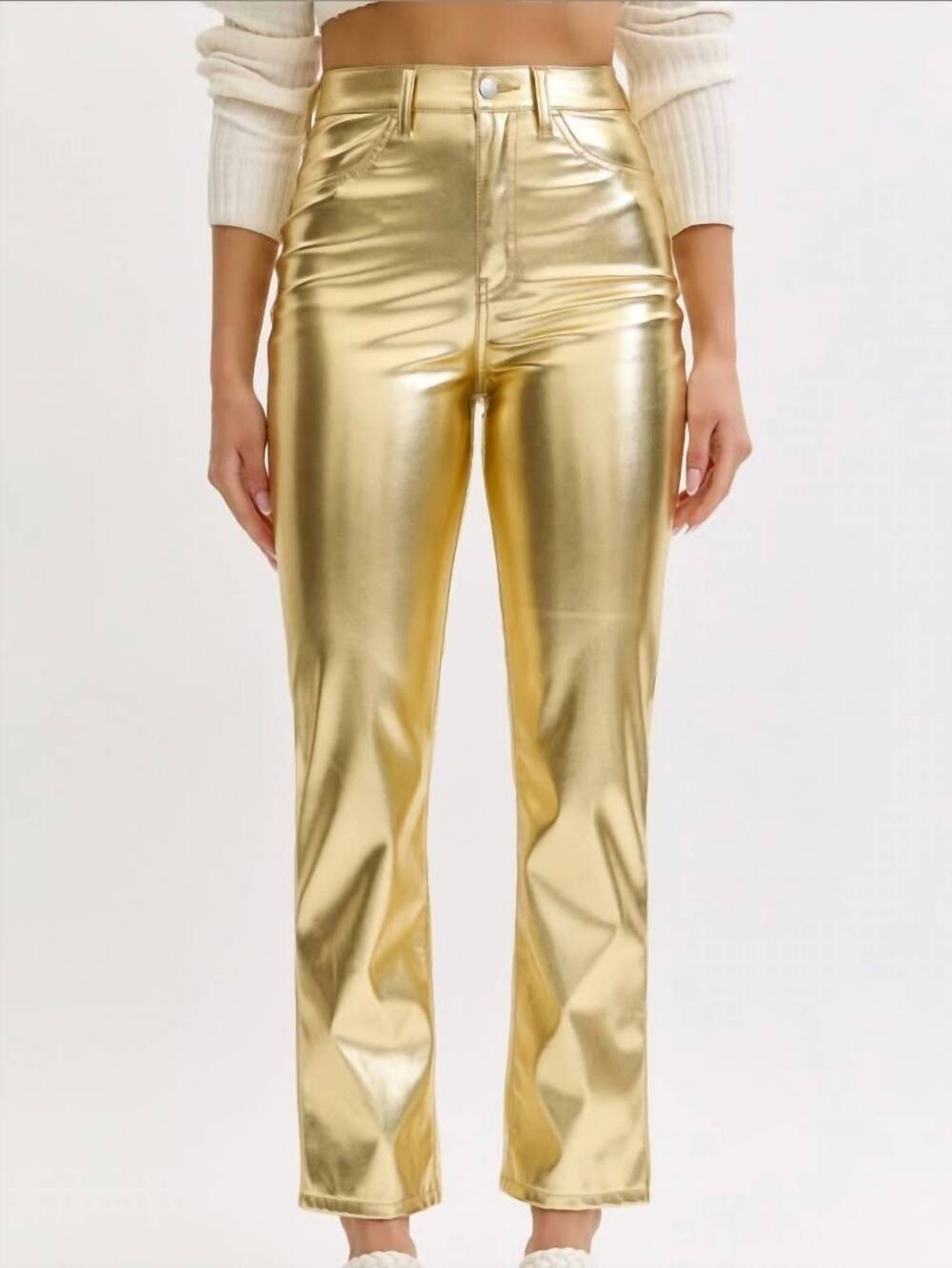 NEW CELLO good straight leg pant in gold